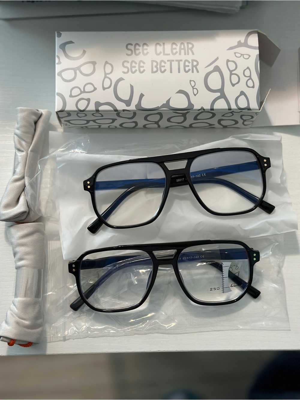 2 Pack Progressive Reading Glasses +2.5 Blue Light Blocking New